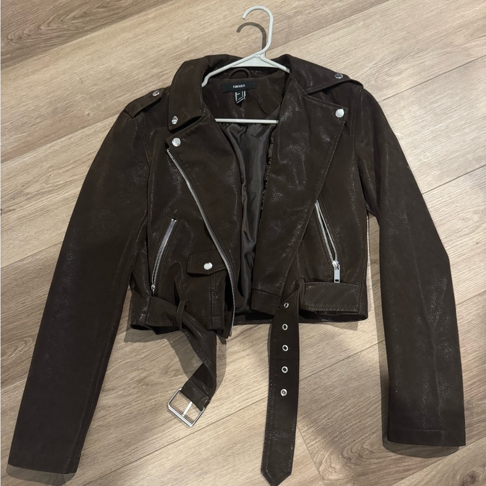 Faux Leather Brown Jacket